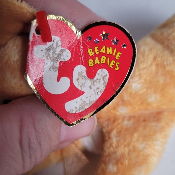 Ty Beanie Babies Lot Of 2 Cat Plush Siamese Snip 1996 Orange Tabby Tabs 2001 - Picture 6 of 8